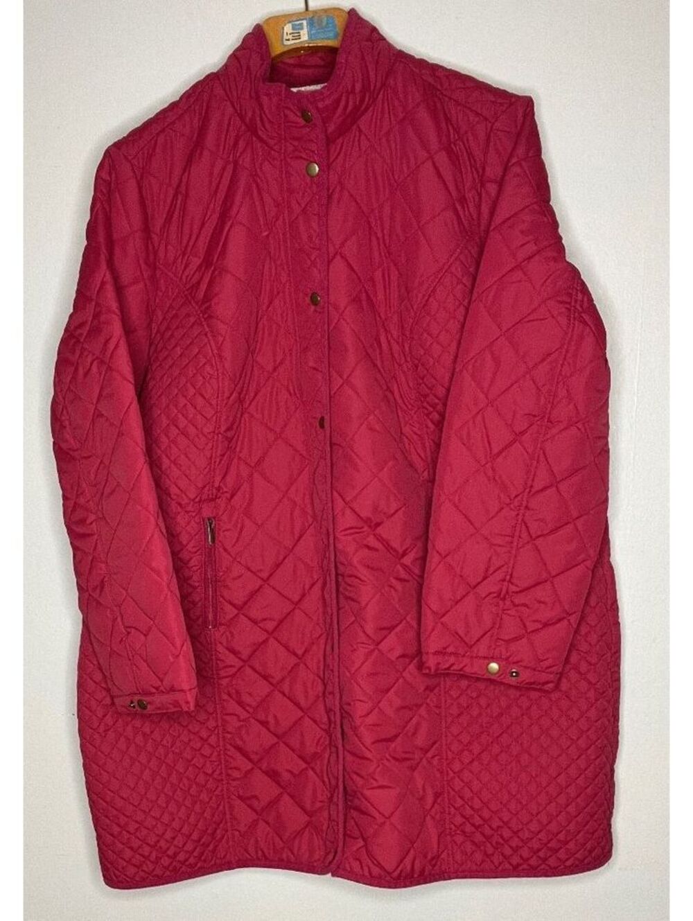Appleseed's Women's Quilted Red Coat Size 3X Long Sleeve Lightweight Jacket
